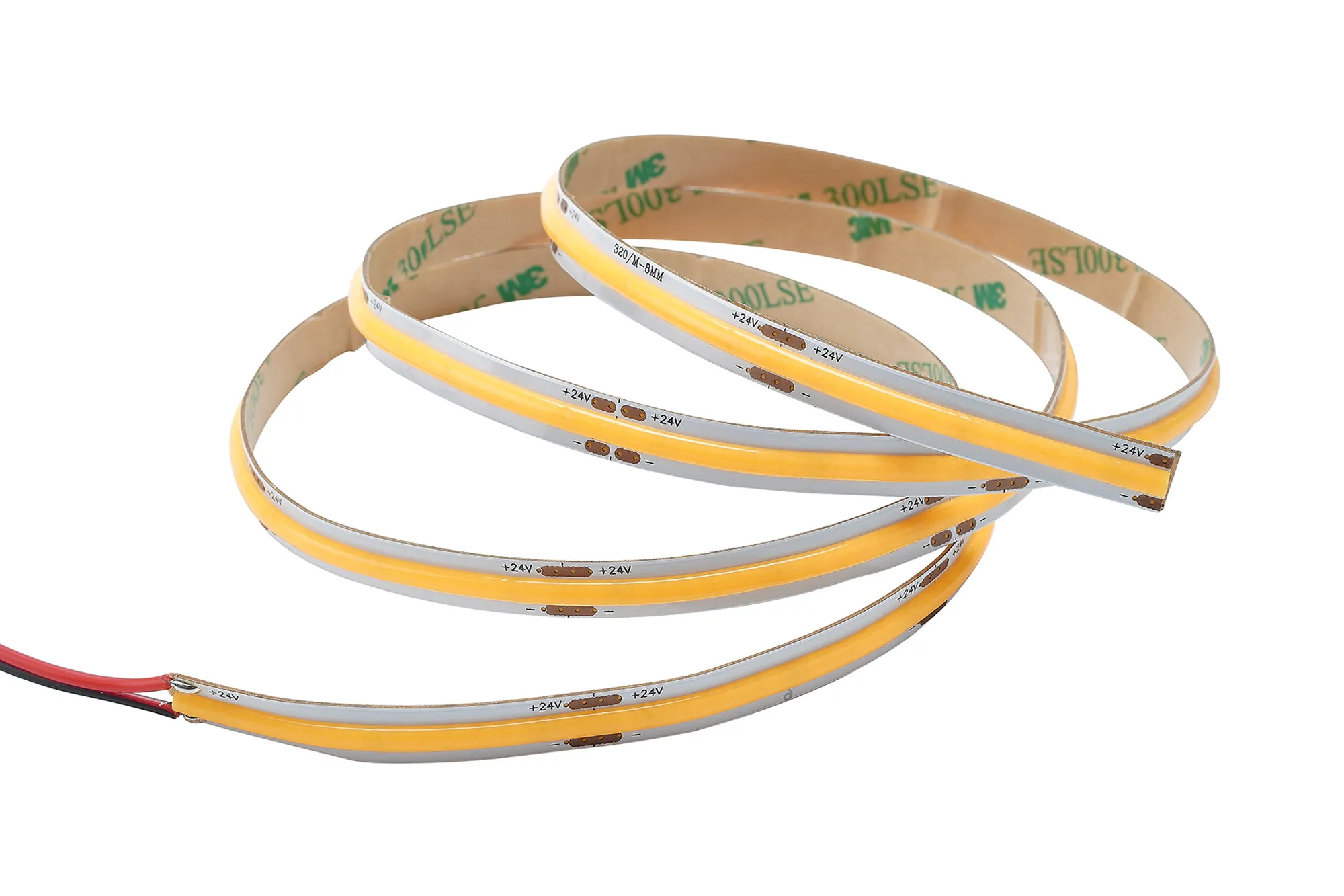 Axios Flow, 5mx8mm, 24V, 40W ,COB LED Strip, 800lm/m, 8W/m, 180°, 6000K.  IP20. DX770065  Dlux Axios Flow 24V-8W/m 320LED/m IP20